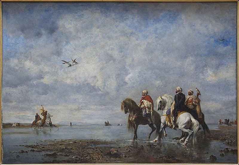Eugene Fromentin Hunting heron, Algeria china oil painting image